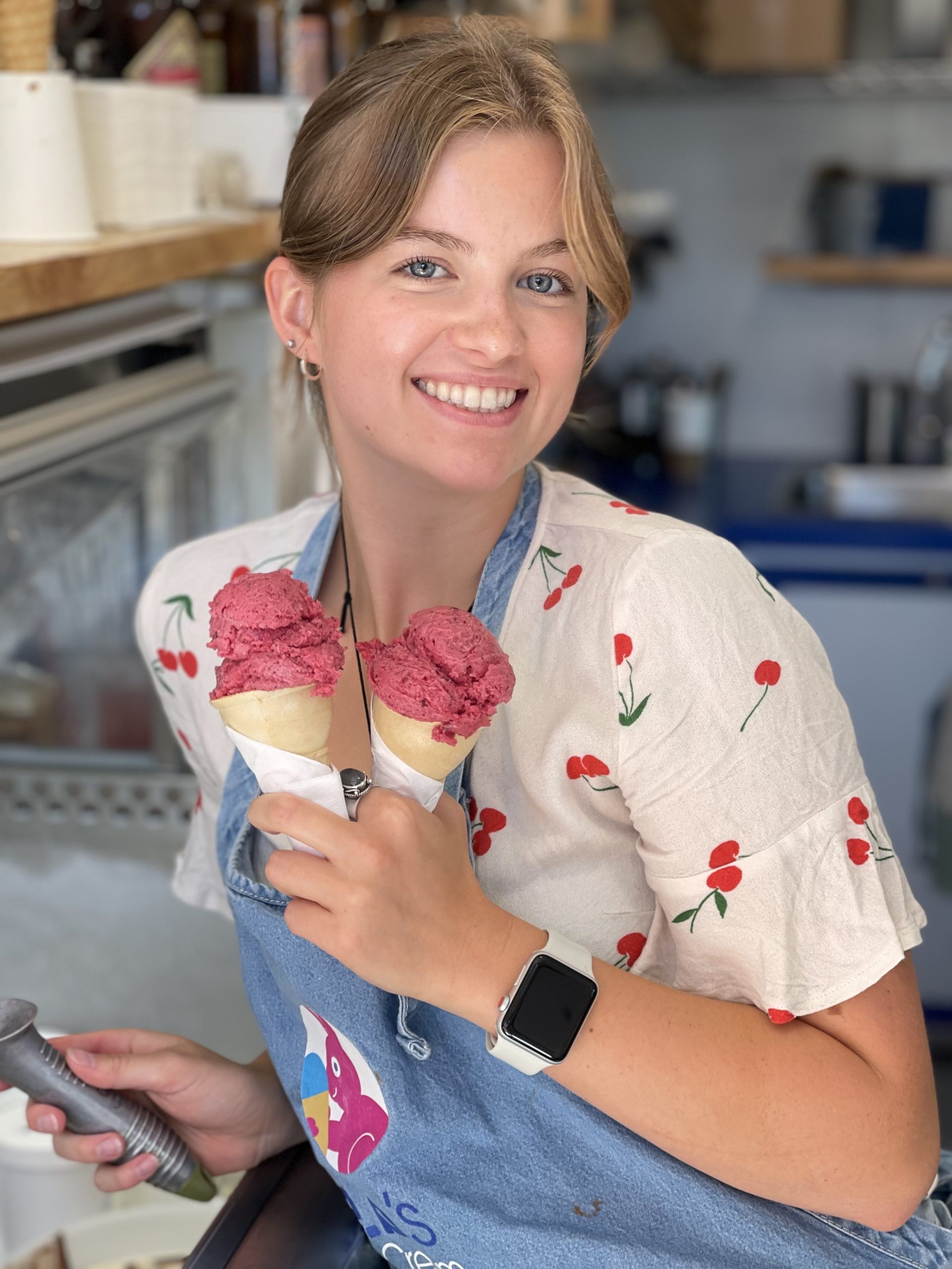 Raspberry Ice Cream Cones Raspberry Ice Cream Cones